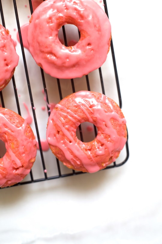 A yummy and colorful pink lemonade donuts recipe - sugar and cloth - houston blogger