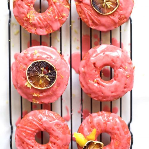 A yummy and colorful pink lemonade donuts recipe - sugar and cloth - houston blogger