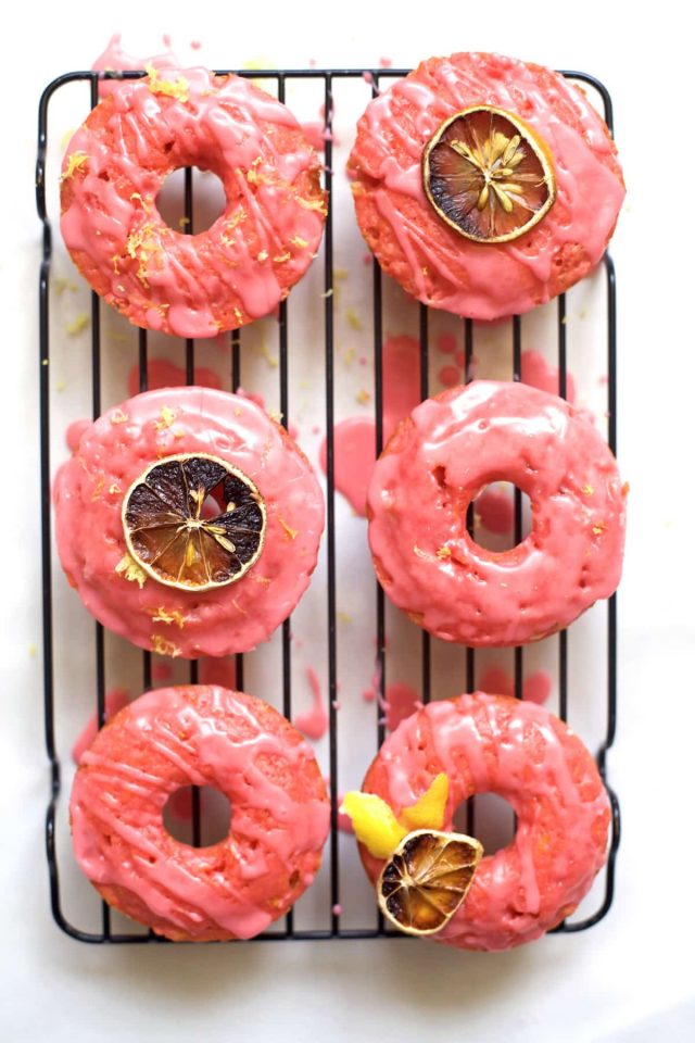 A yummy and colorful pink lemonade donuts recipe - sugar and cloth - houston blogger