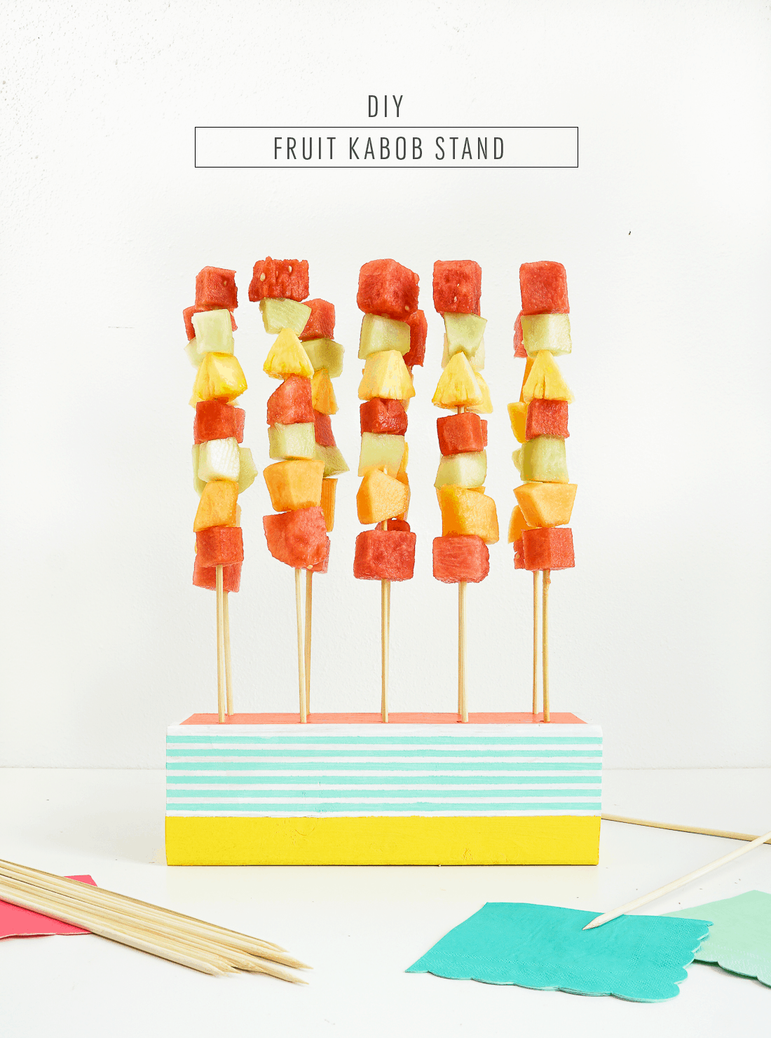 DIY Fruit Kabob Stand - Sugar & Cloth - DIY