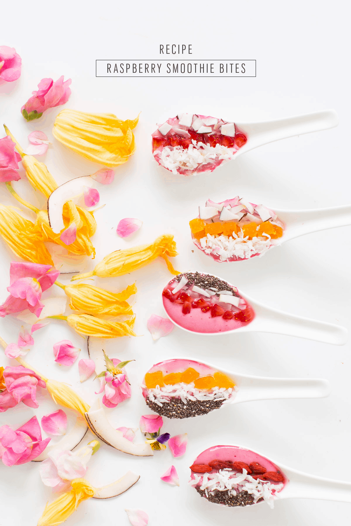 The cutest raspberry smoothie bowl bites you ever did see! - sugar and cloth