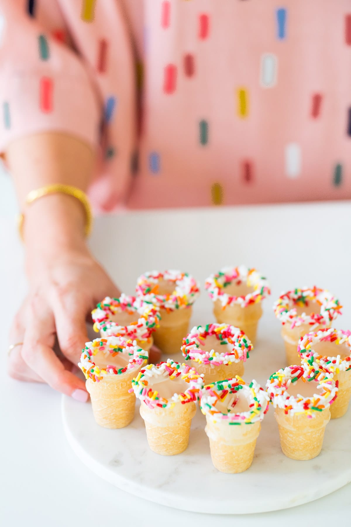 How to Make Mini Ice Cream  Cone Shot Glasses Video 