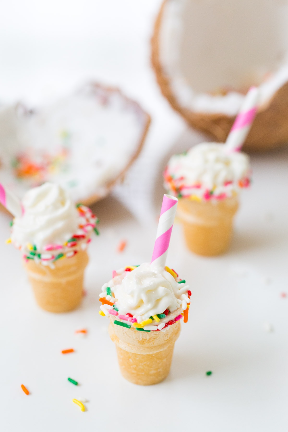 How to make mini ice cream cone shot glasses for a cute cocktail serving idea! - sugar and cloth - ashley rose - houston blogger