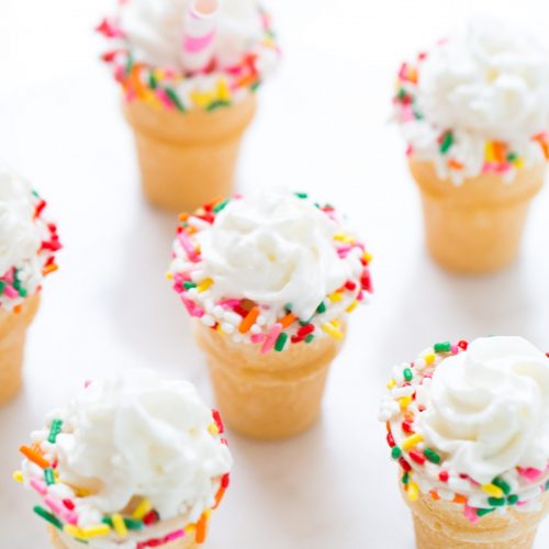 How to make mini ice cream cone shot glasses for a cute cocktail serving idea! - sugar and cloth - ashley rose - houston blogger