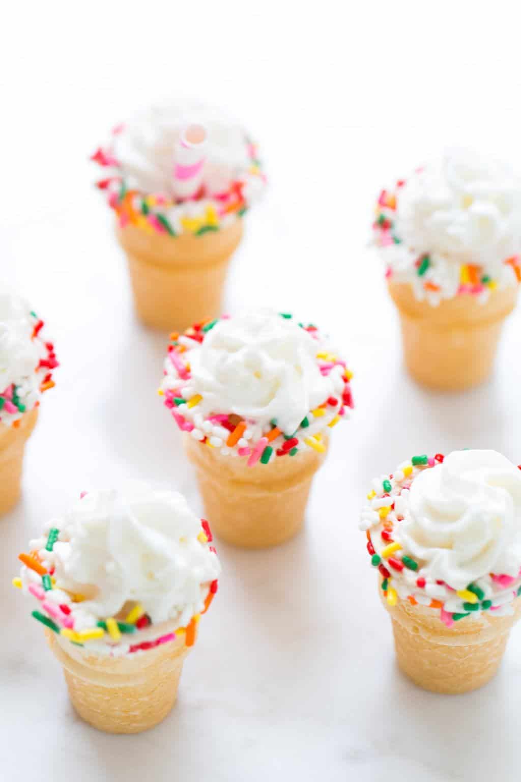 How to make mini ice cream cone shot glasses for a cute cocktail serving idea! - sugar and cloth - ashley rose - houston blogger