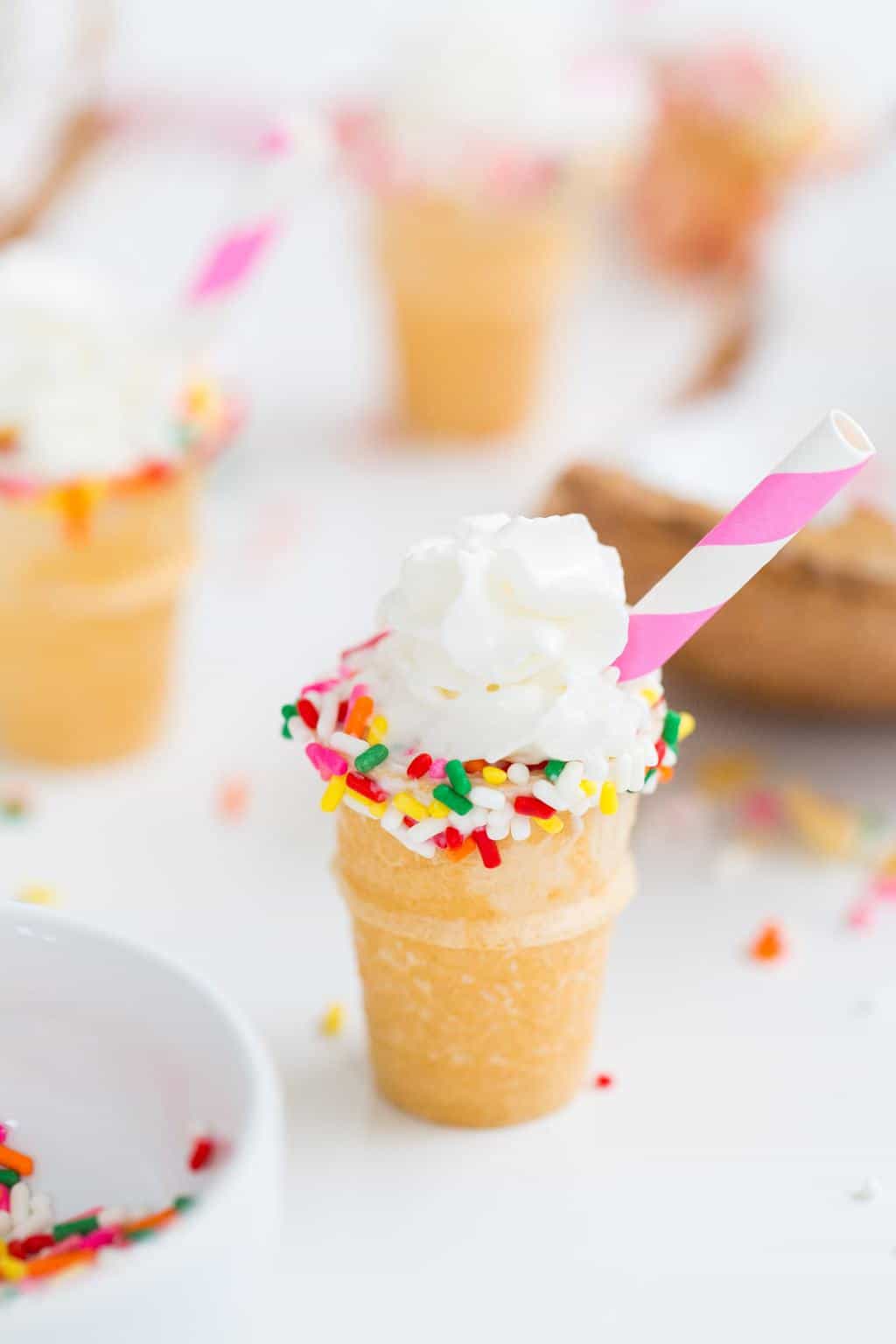 How to make mini ice cream cone shot glasses for a cute cocktail serving idea! - sugar and cloth - ashley rose - houston blogger