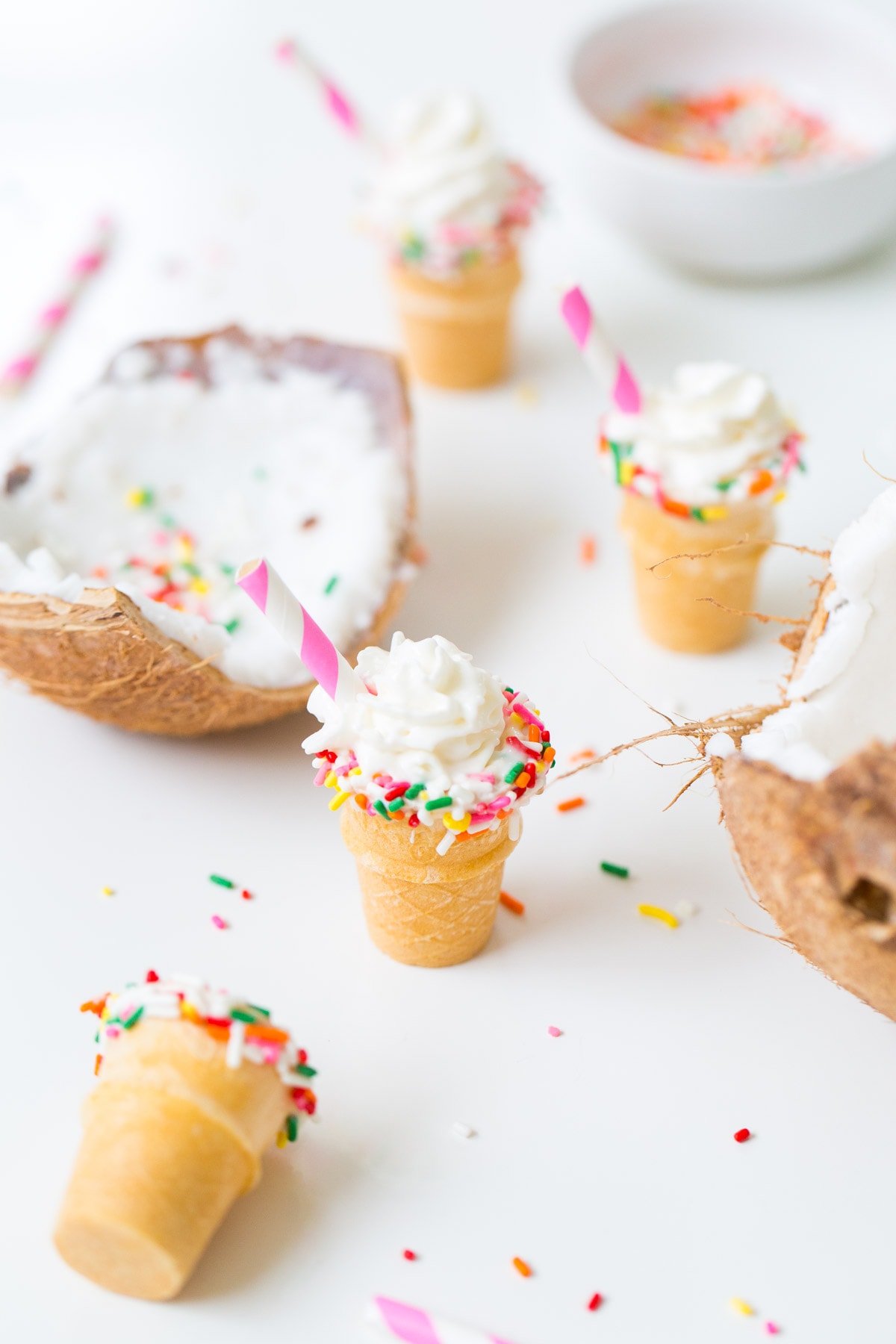 How to make mini ice cream cone shot glasses for a cute cocktail serving idea! - sugar and cloth - ashley rose - houston blogger