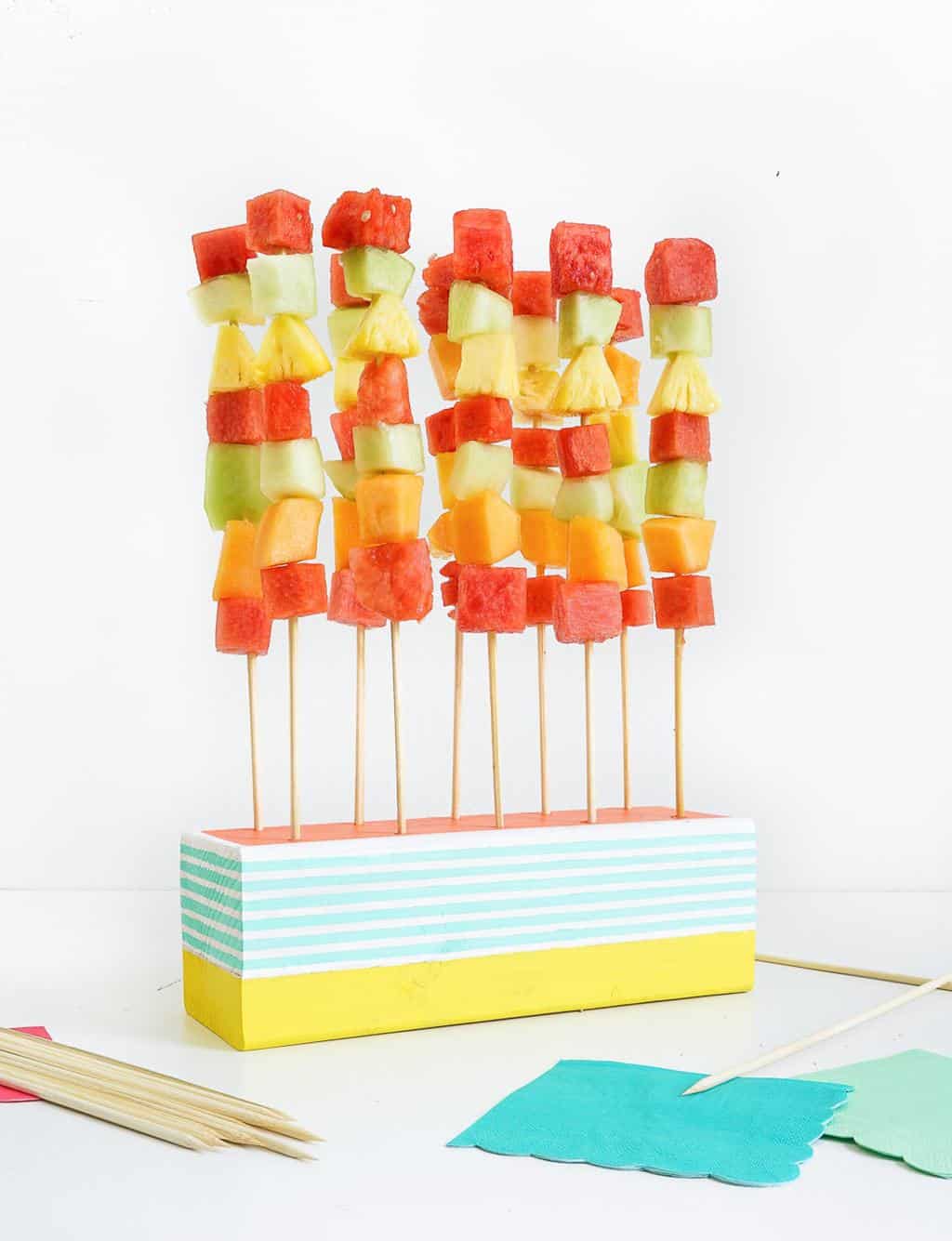 DIY Fruit Kabob Stand