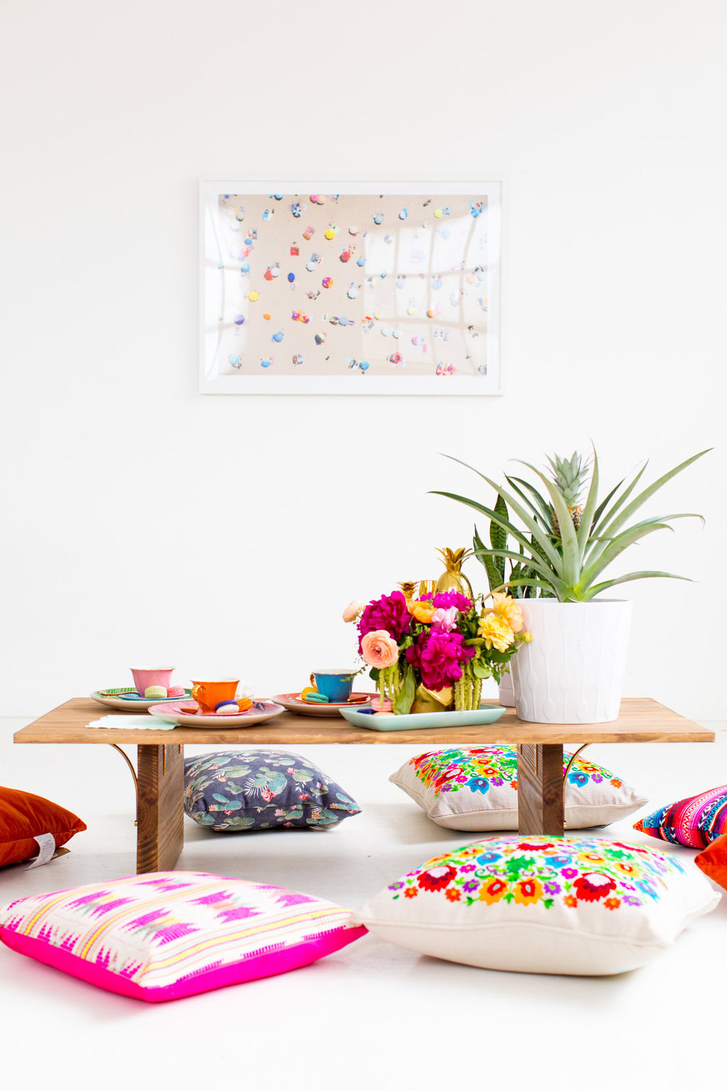 DIY Low Floor Table Tutorial perfect for floor seating ! Sugar & Cloth by Top Houston Lifestyle Blogger Ashley Rose #diy #table #lowtable #floorseating #wood #simple #tablediy #homedecor #diydecor