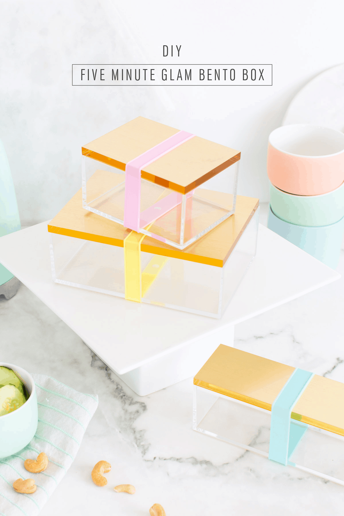 Nothing says lunch time glam quite like this five minute DIY bento box! - sugar and cloth