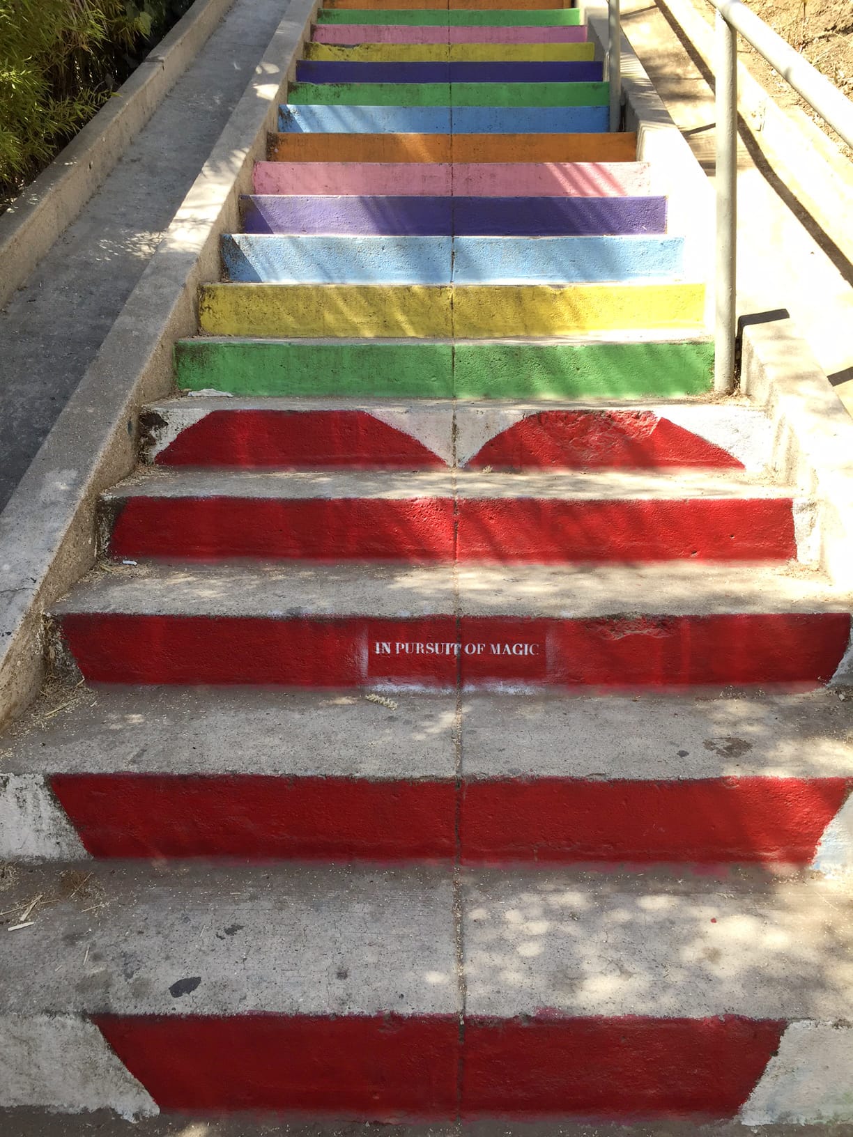 sugar and cloth behind the scenes lately, and we need a wedding hashtag - silverlake stairs in LA for filming!