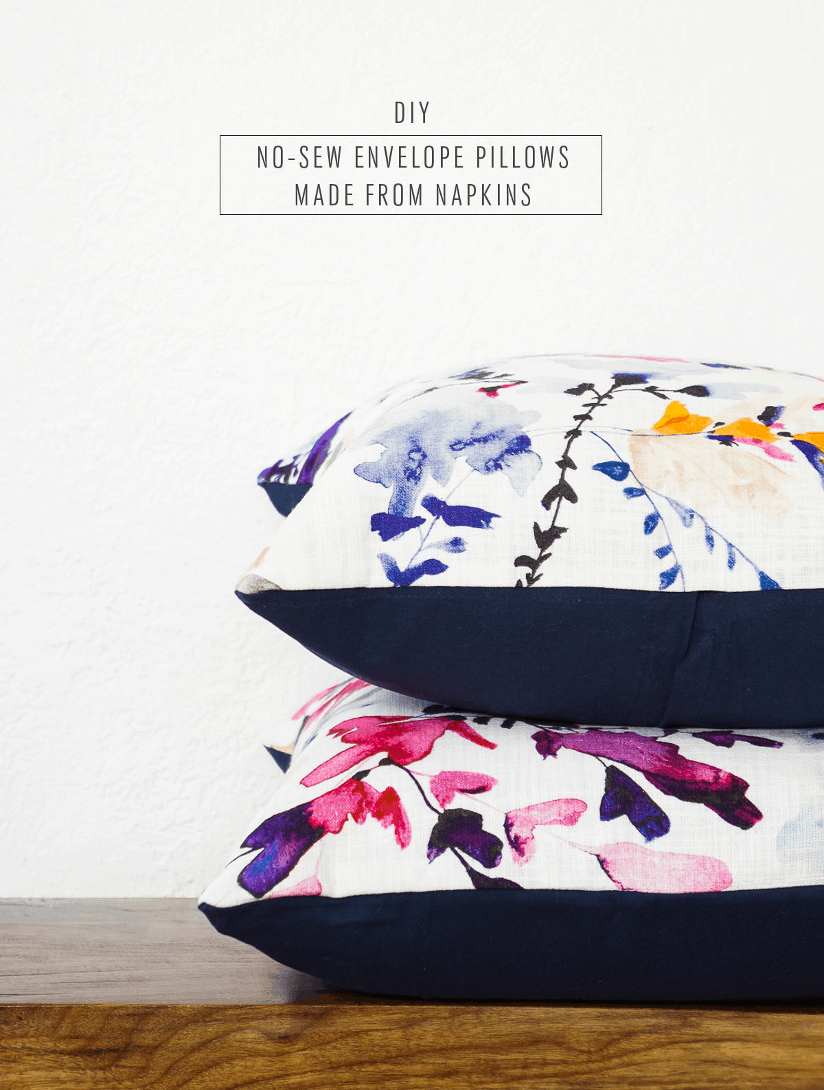 Say what?! DIY no-sew envelope pillows made from napkins! - sugar and cloth