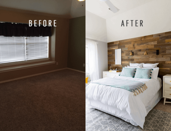 A Before and After Simple Bedroom Makeover for Zach & Caitlin — Sugar ...