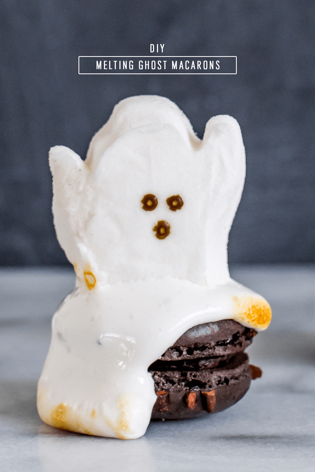 Easy Halloween Dessert DIY Ghost Macarons Sugar & Cloth