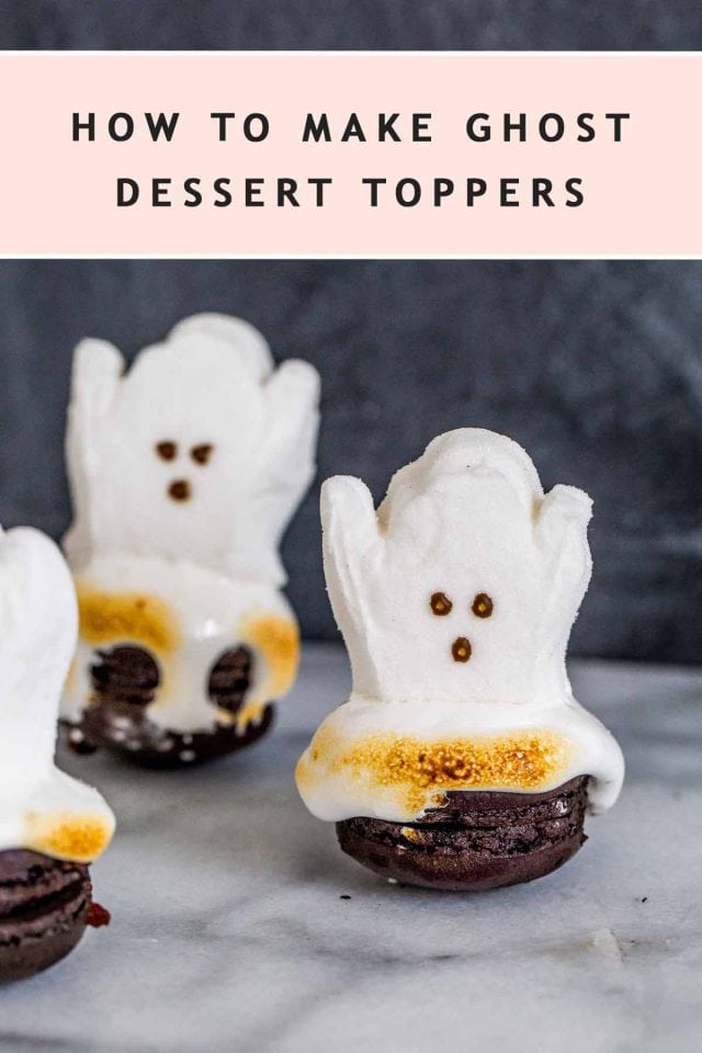 a picture of ghost dessert toppers by sugar & cloth