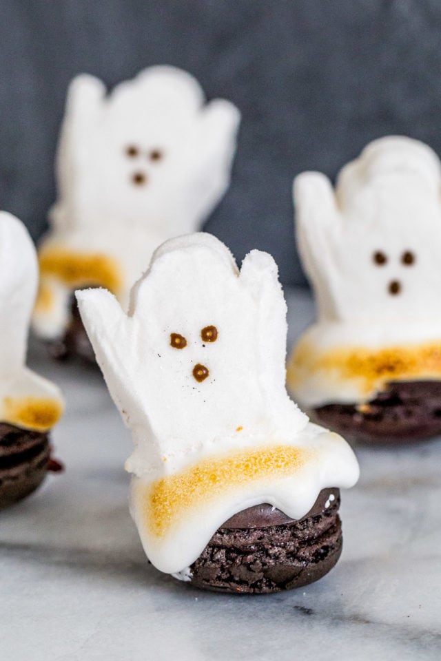 DIY Melting Ghost Halloween Macarons - sugar and cloth - best DIY blog - macarons - houston blogger - ashley rose - entertaining blog