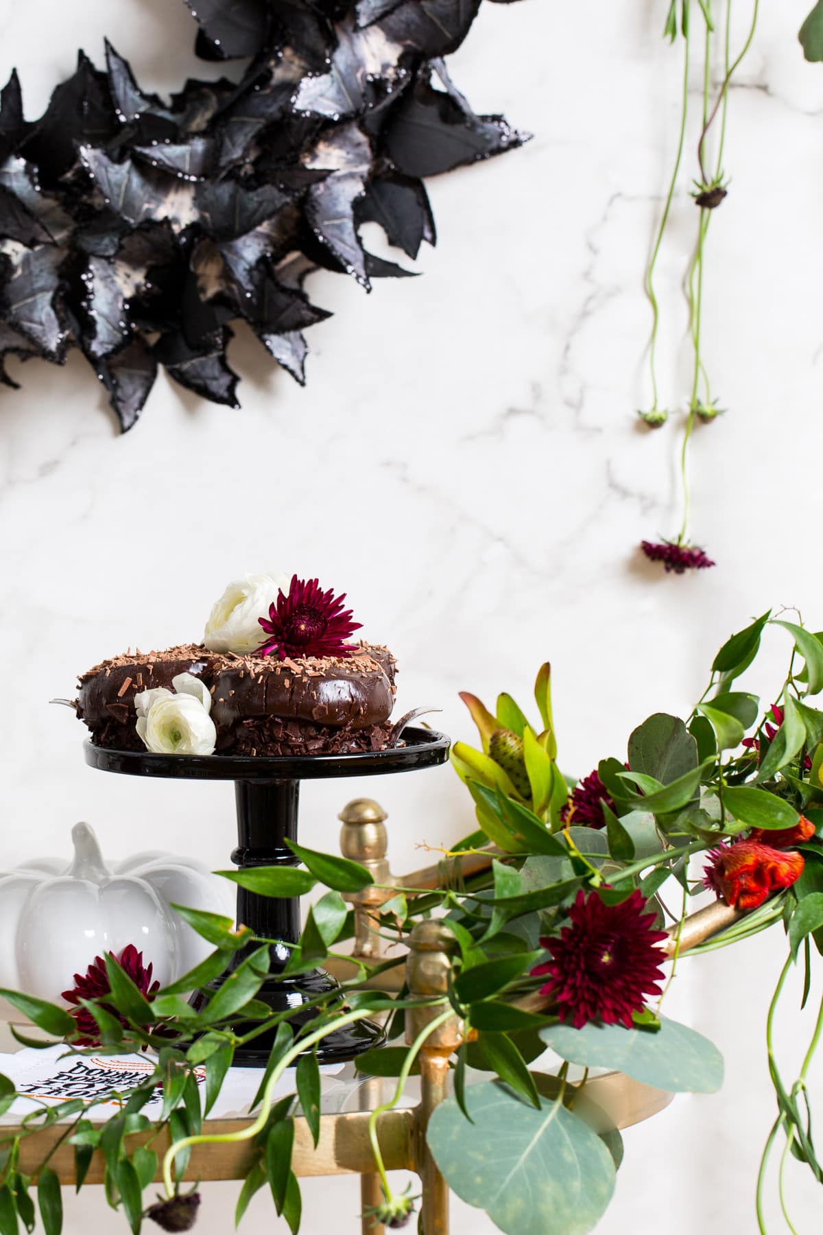 Spooky DIY Floral Bar Cart - Sugar & Cloth - Halloween - Houston Blogger - Holiday