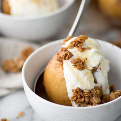 Baked Apples with Spiced Granola and Yogurt - Sugar & Cloth - Houston Blogger - Fall - Recipe