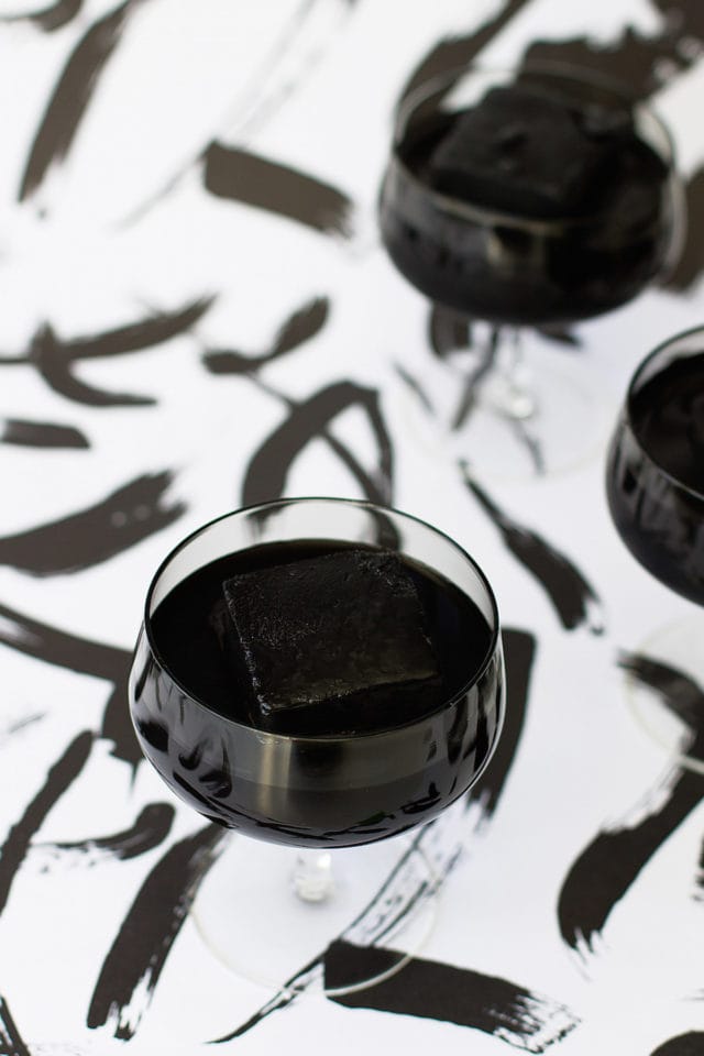 step 1 - Detoxing Activated Charcoal Cocktail Recipe by top Houston Lifestyle Blogger Ashley Rose of Sugar and Cloth #recipe #cocktail #halloween #detox #charcoal 