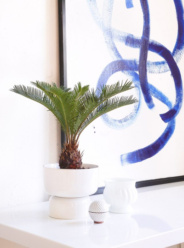 photo of an easy DIY gifts Mid Modern Planter on a table