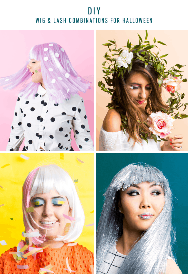 Winks & Wigs: DIY Wig and Lash Combinations for Halloween by Sugar & Cloth- Metallic Wig - ideas - ashley rose - best DIY blog - houston blogger #diy #blogger #costume #halloween #diycostume #halloweencostume #wig #falsies #lastminute #spacegirl