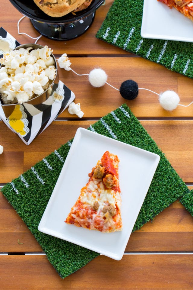 We're prepping for game day with these DIY Football Coasters & Placemats on Sugar & Cloth! - Best DIY blog 2015 - Nominated for Best Entertaining Blog - Ashley Rose