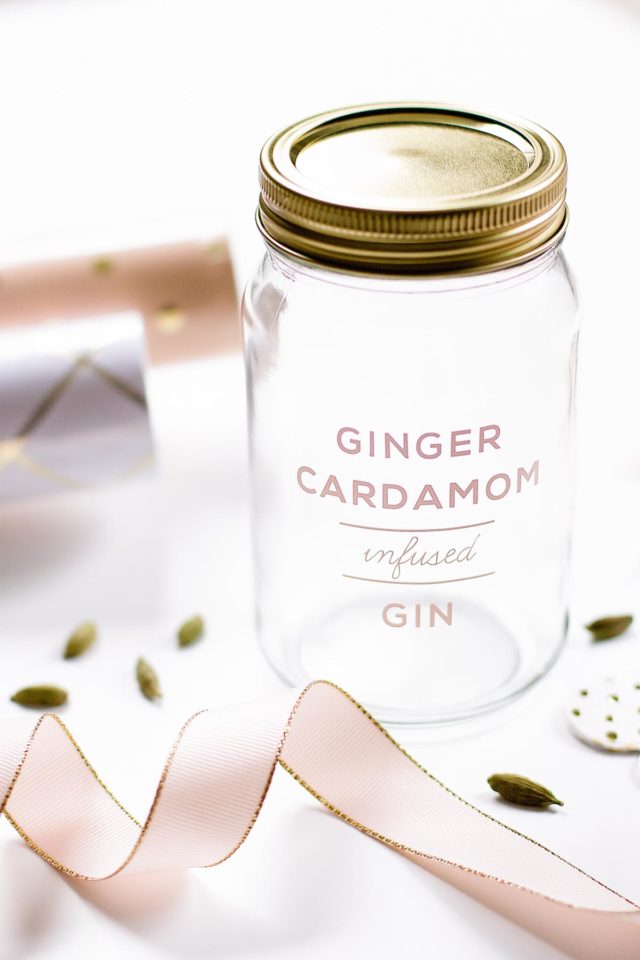 Ginger Infused Booze Holiday Gift Recipe by Sugar & Cloth, the award winning DIY blog.