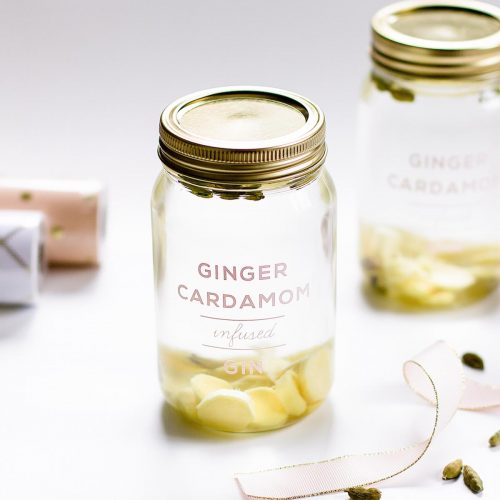 Ginger Infused Booze Holiday Gift Recipe by Sugar & Cloth, the award winning DIY blog.