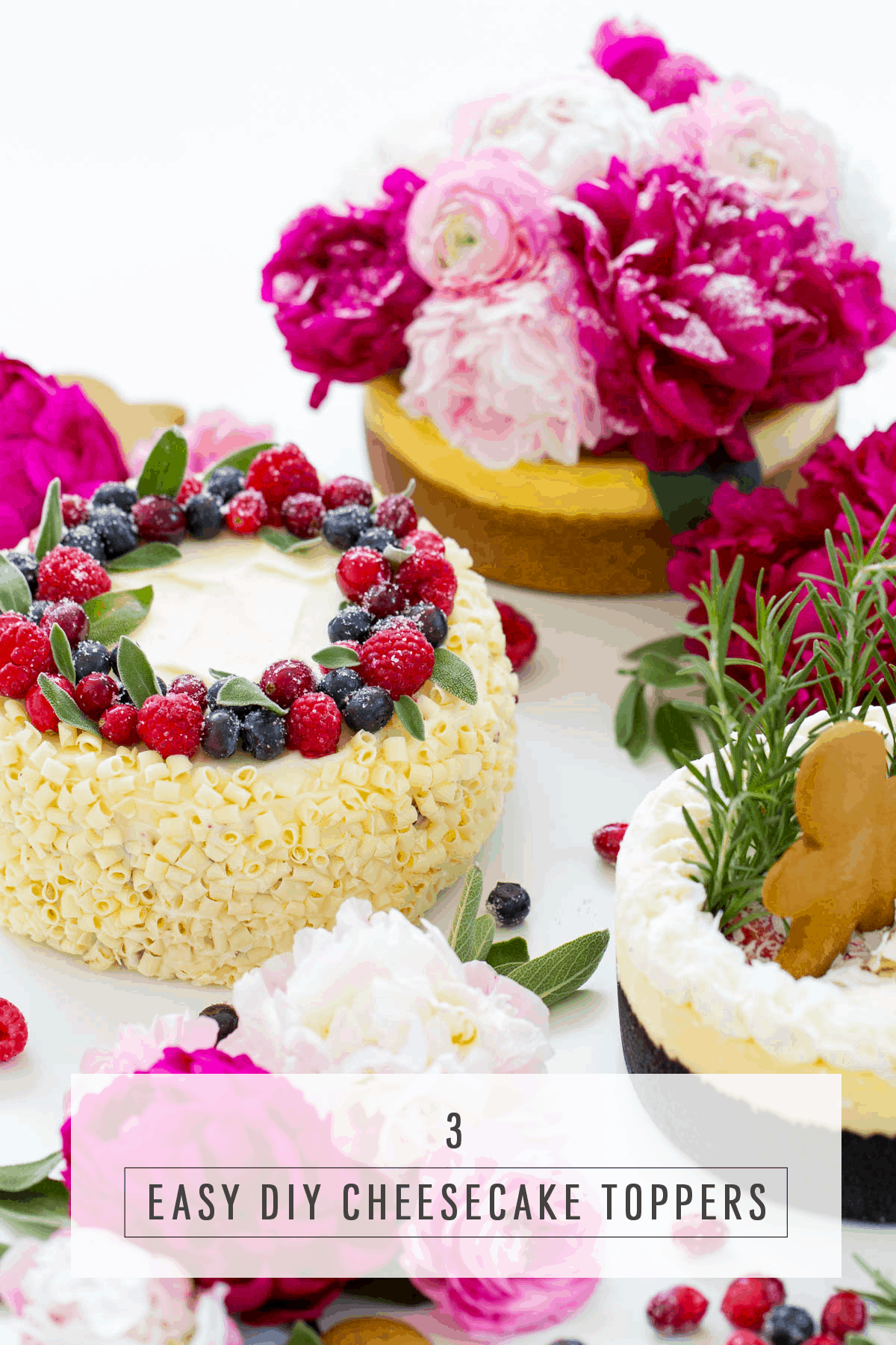 3 DIY Winter Cheesecake Toppers by Lifestyle Blogger Ashley Rose of Sugar & Cloth