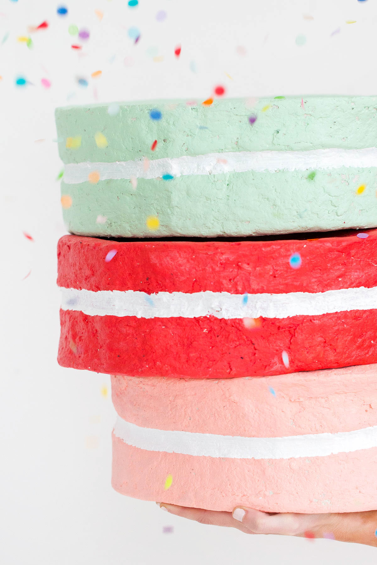 Jumbo DIY Paper Mache Macarons for the win! by lifestyle blogger Ashley Rose of Sugar & Cloth - Houston, TX