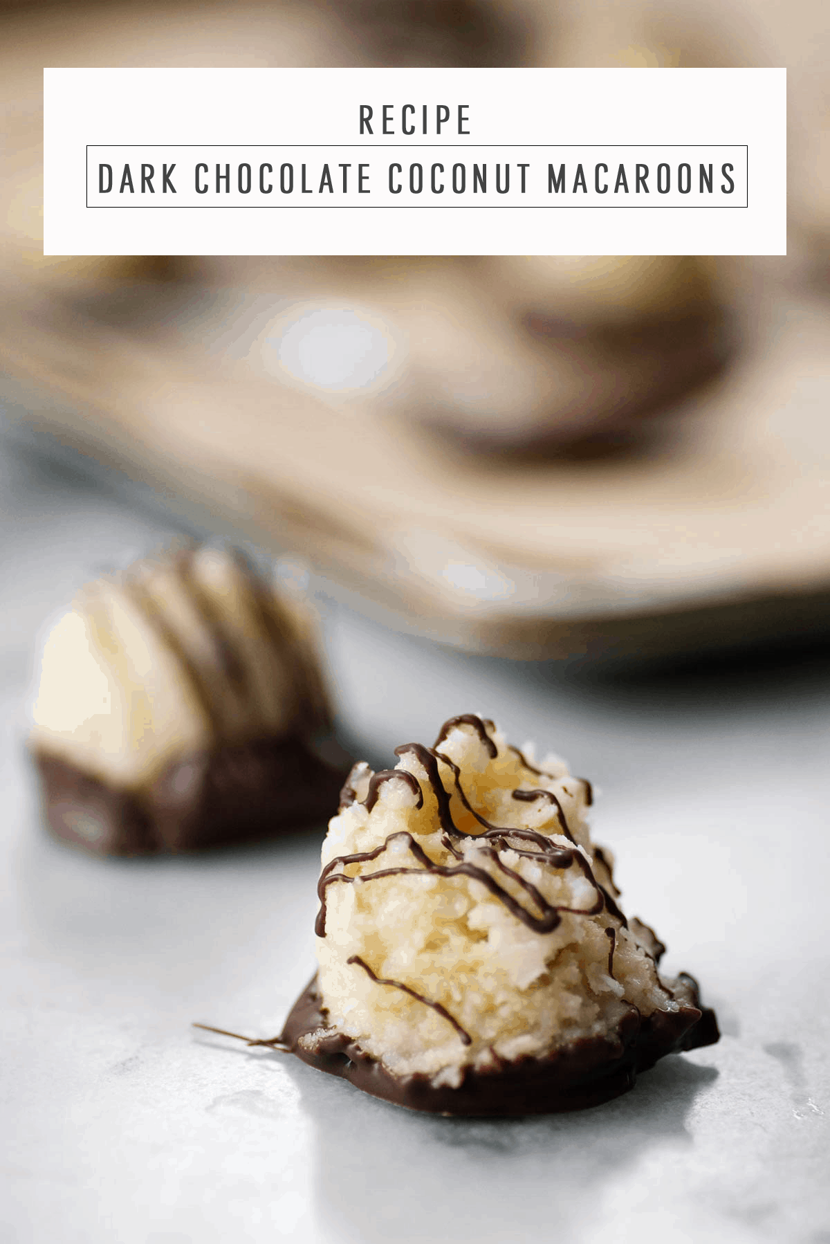 Dark Chocolate Coconut Macaroons recipe by Sugar & Cloth, an award winning DIY and lifestyle blog.