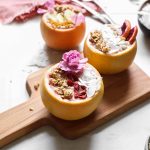 Winter Citrus Smoothie in Grapefruit Bowls by Sugar & Cloth, an award winning DIY blog.