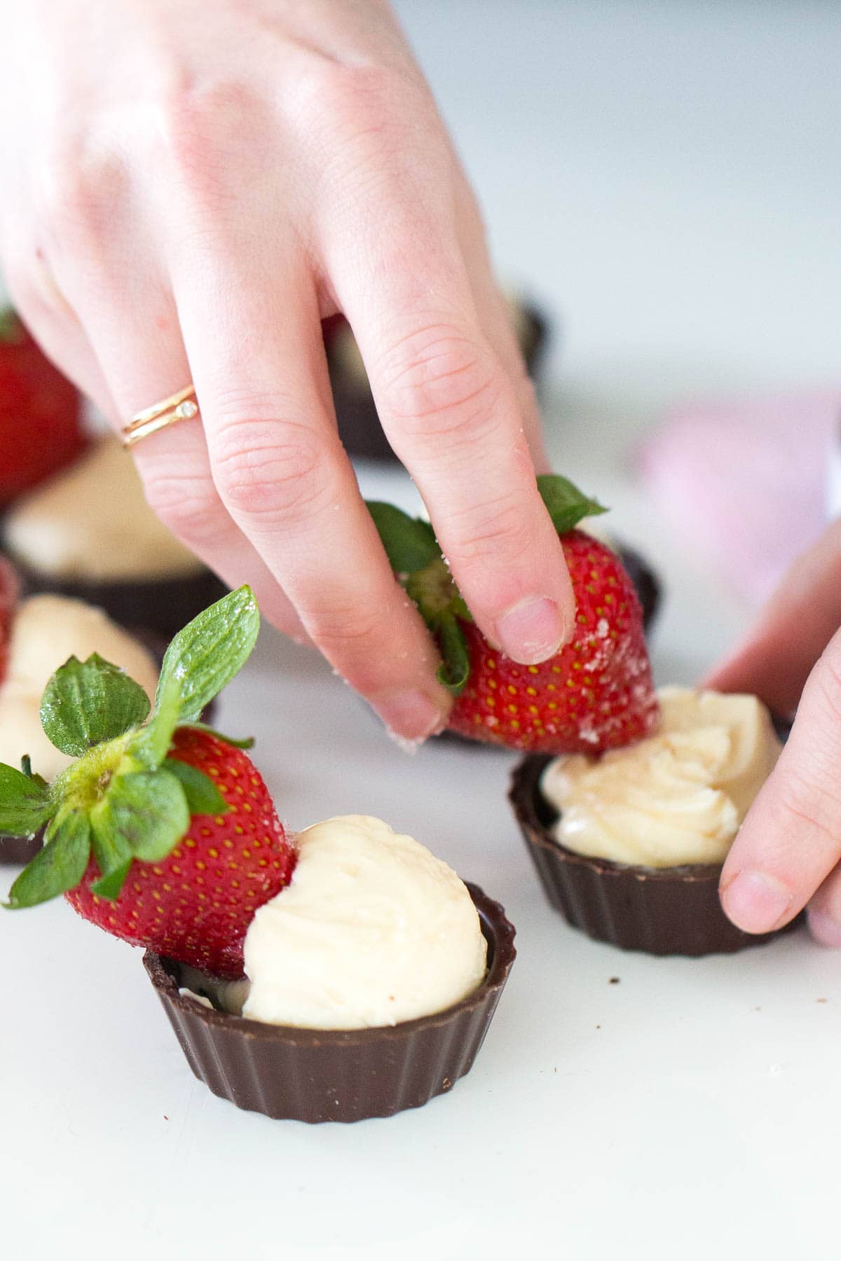 Chocolate Fruit Cheese Cups Recipe by top Houston blogger, Ashley Rose of Sugar and Cloth