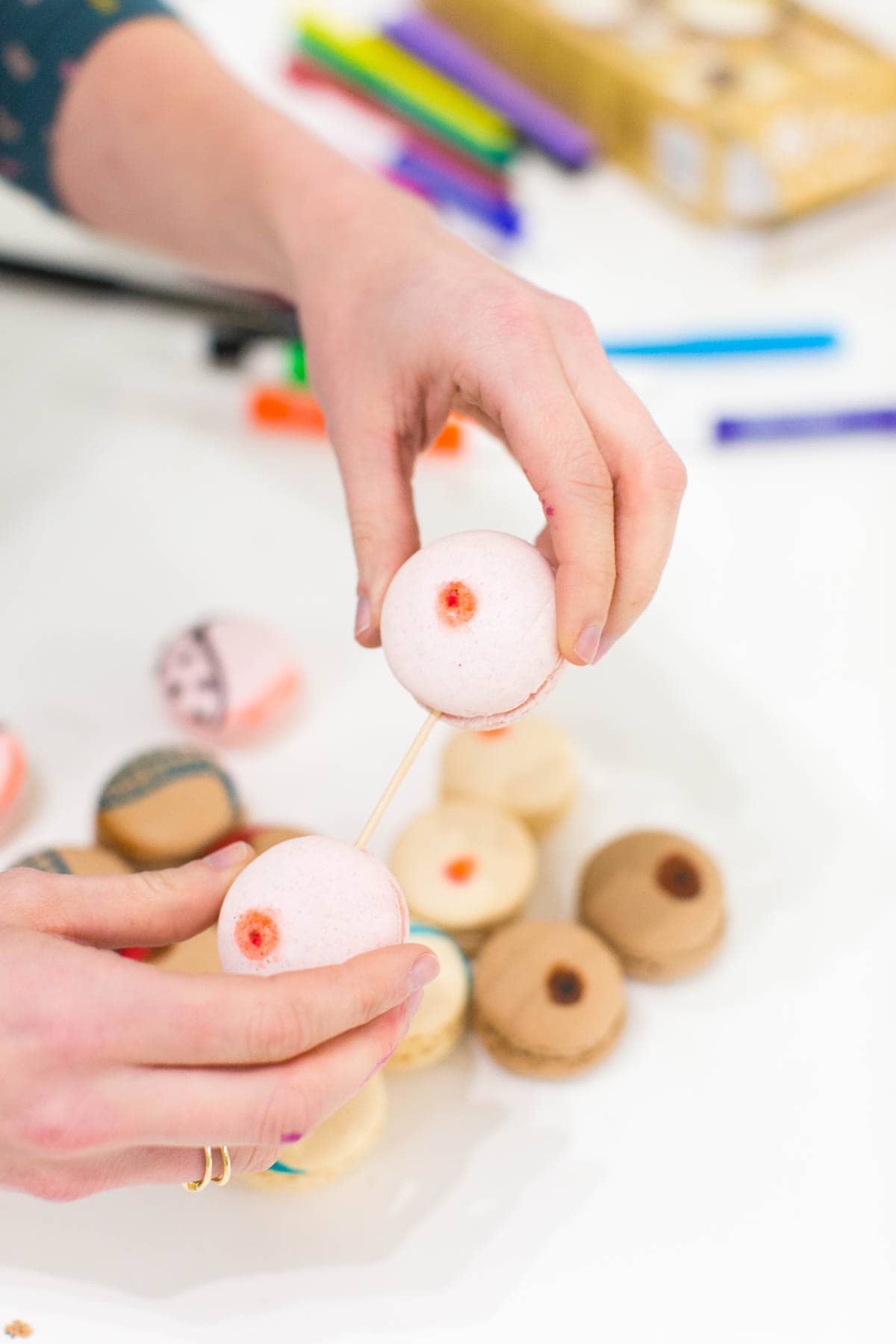 DIY boob macarons and printable Valentines by top Houston blogger, Ashley Rose of Sugar and Cloth