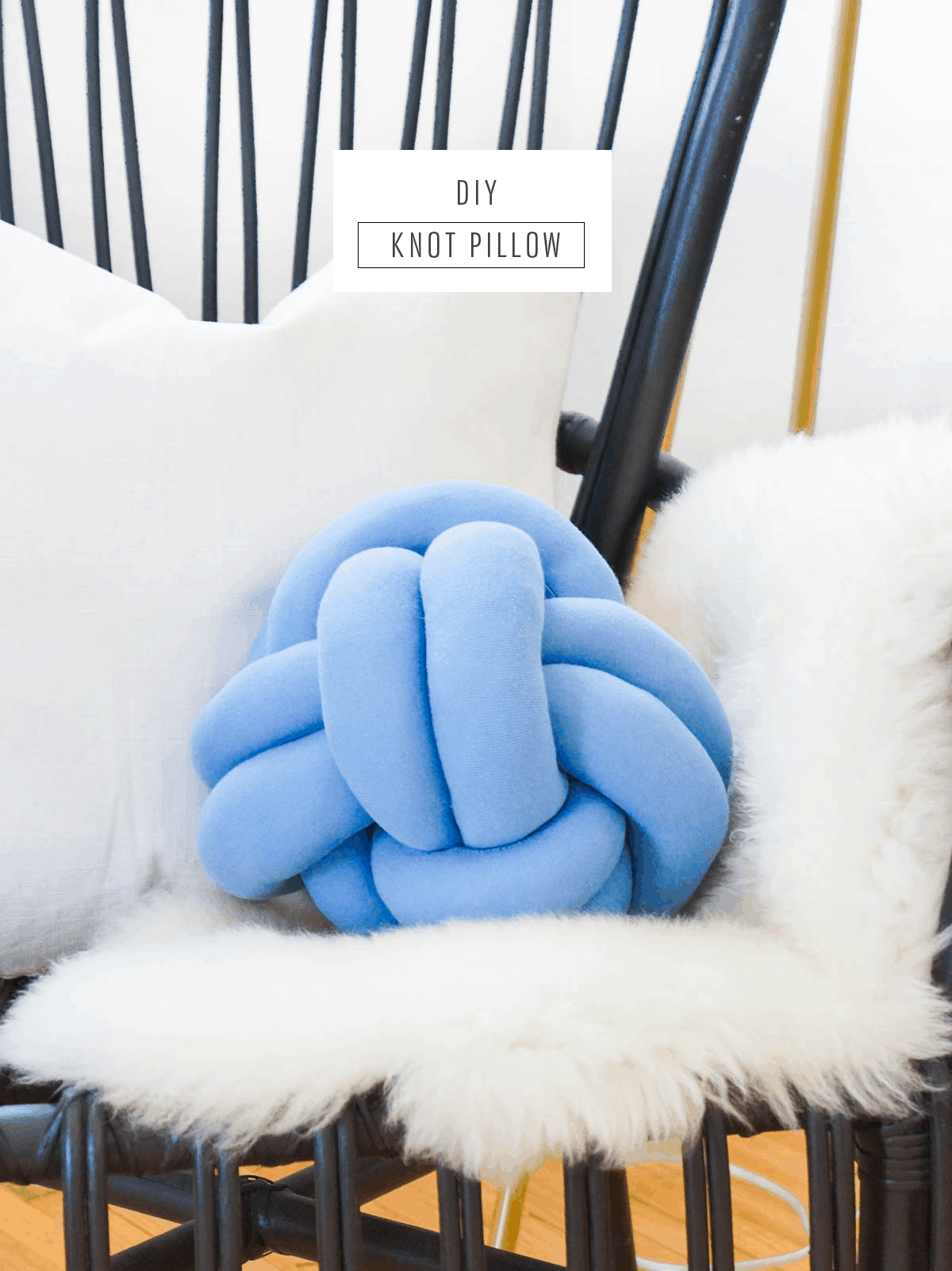 How To Make A DIY Knot Pillow Instructions | Sugar & Cloth