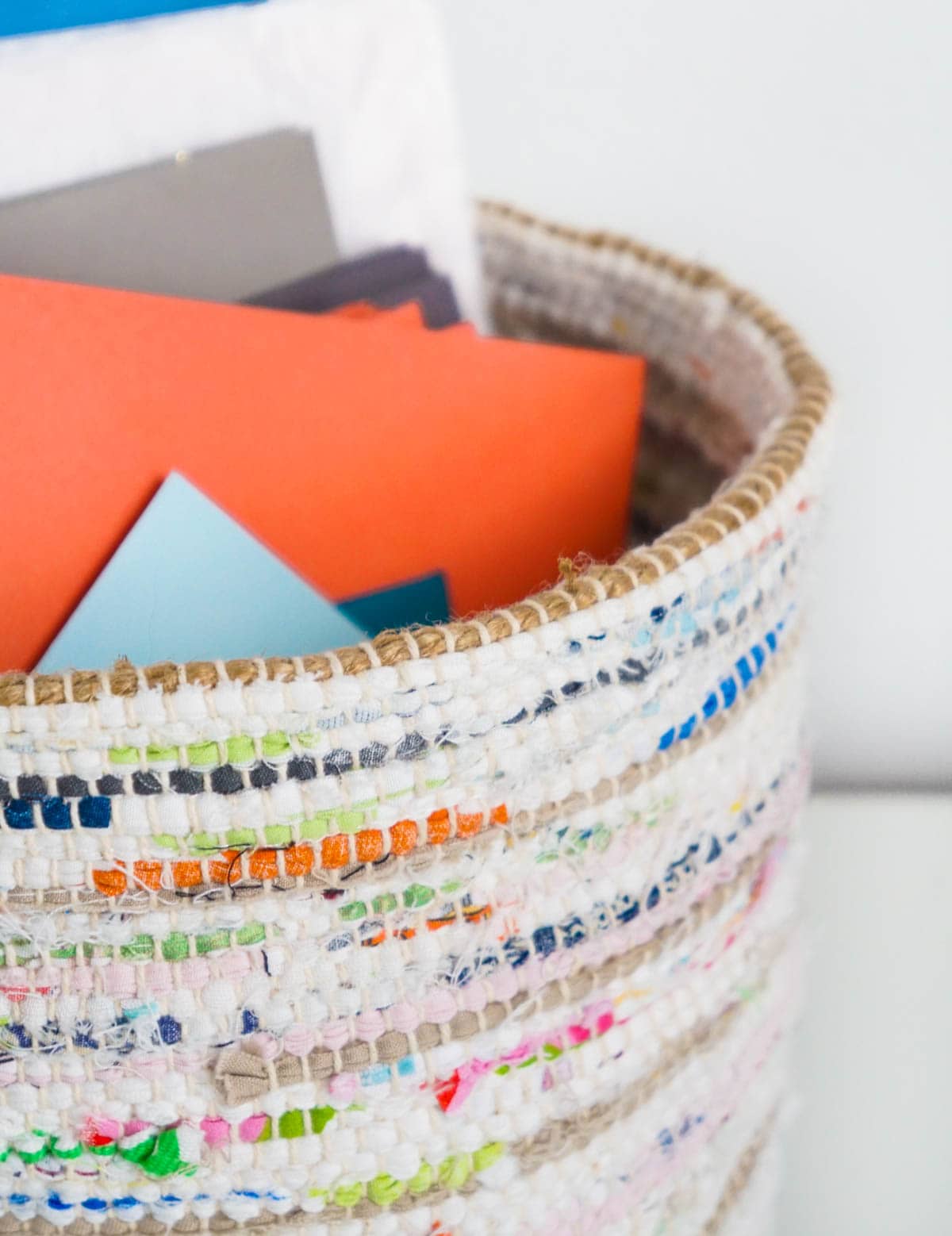 Diy Rag Rug Storage Baskets Sugar Cloth Diy Home Decor