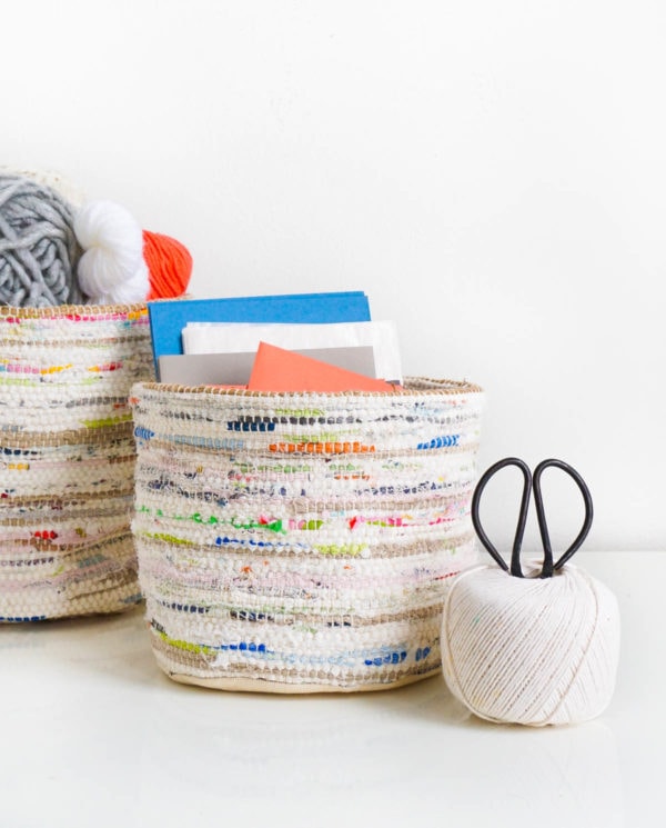 DIY Rag Rug Basket Ikea Hack— Sugar & Cloth DIY