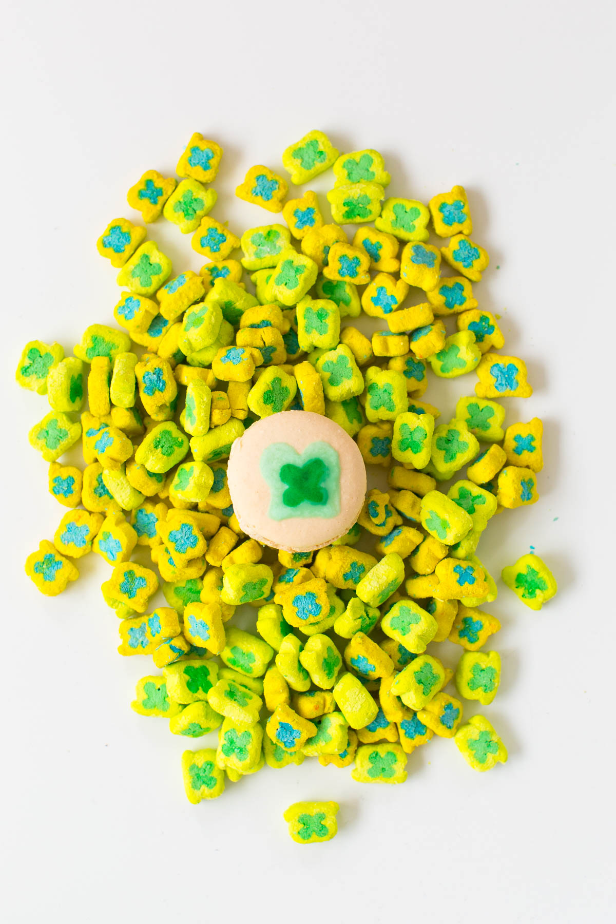 DIY lucky charms macarons by top Houston lifestyle blogger, Ashley Rose of Sugar and Cloth