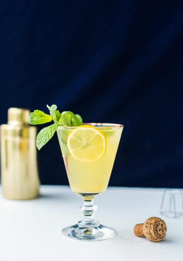 Sparkling Mint Meyer Lemonade Cocktail