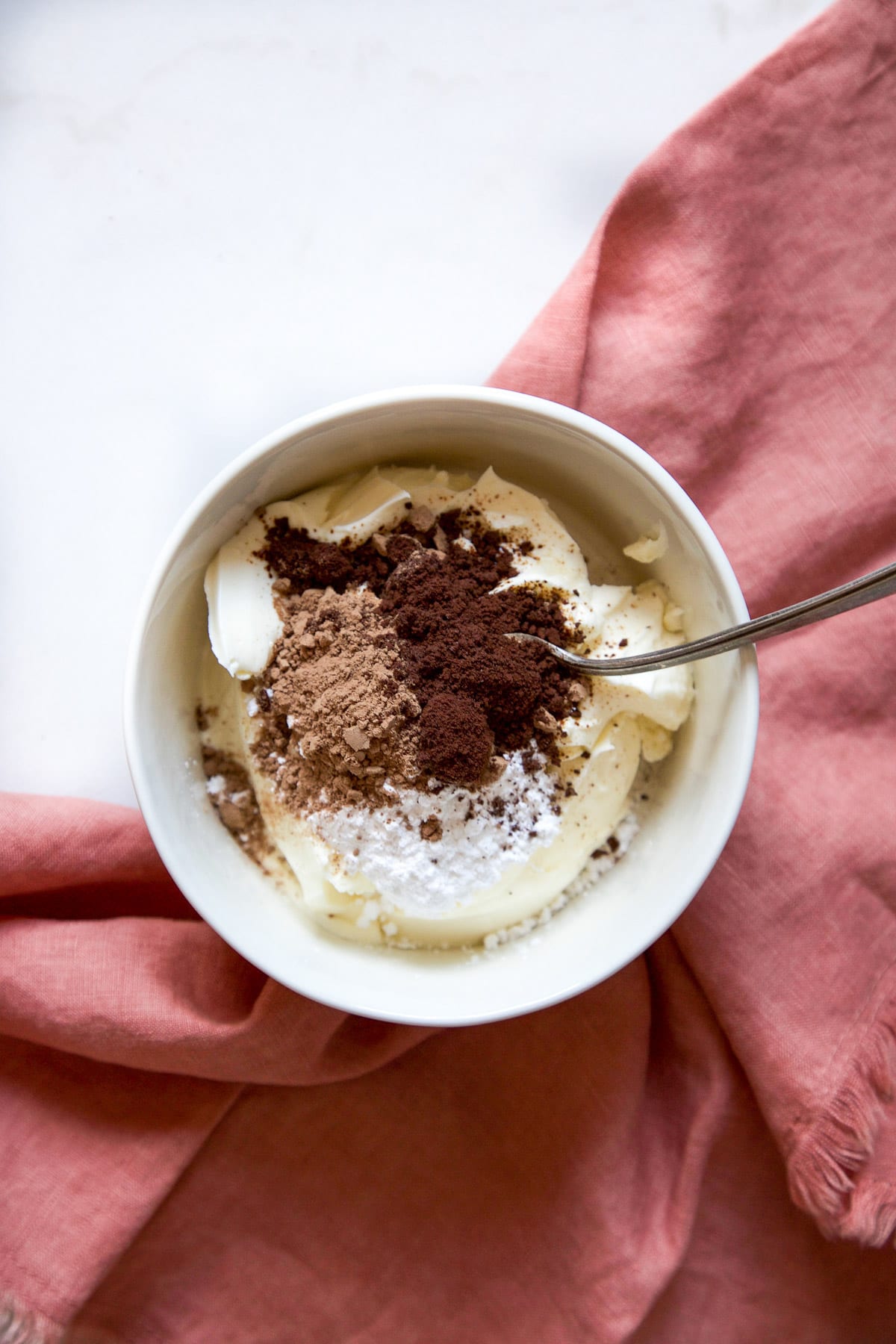 photo of the Whipped Mocha Mascarpone by top Houston lifestyle blogger Ashley Rose of Sugar & Cloth