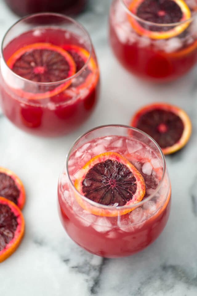 Blood Orange Sangria Recipe with white wine