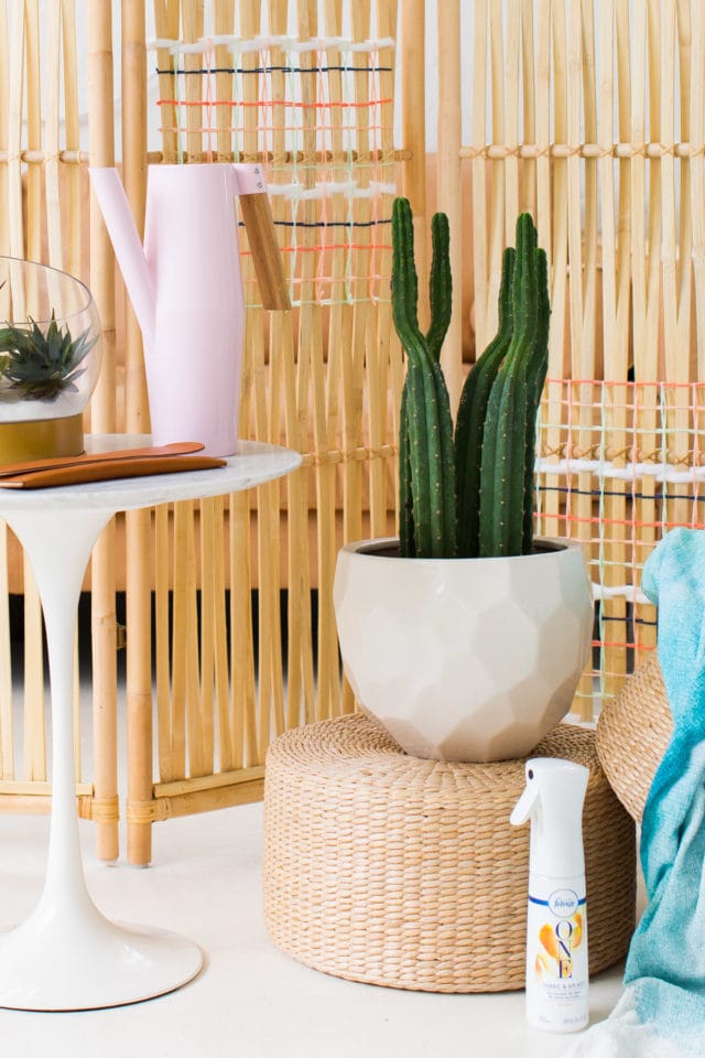 DIY Ikea Hack Woven Room Divider by top Houston lifestyle blogger Ashley Rose of Sugar and Cloth