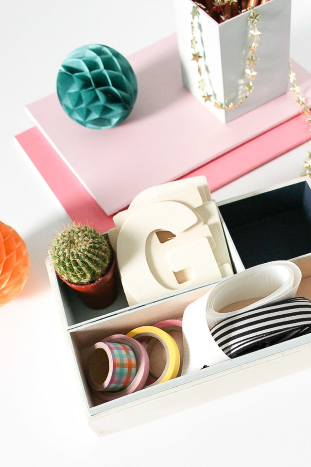 DIY Nesting Desk Organizer by Sugar & Cloth, an award winning DIY, home decor, and recipe blog.