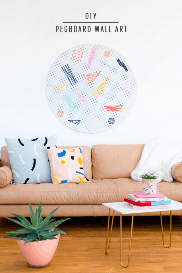 DIY pegboard wall art by top houston lifestyle blogger Ashley Rose of Sugar and Cloth
