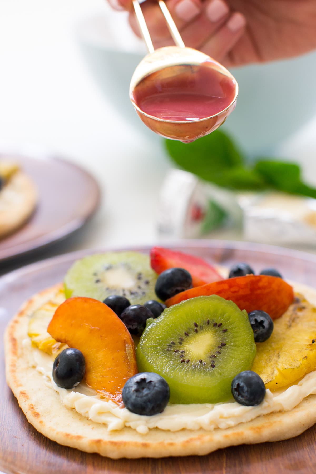 A Summer Grilled Fruit Pizza Recipe by top Houston lifestyle blogger Ashley Rose of Sugar & Cloth