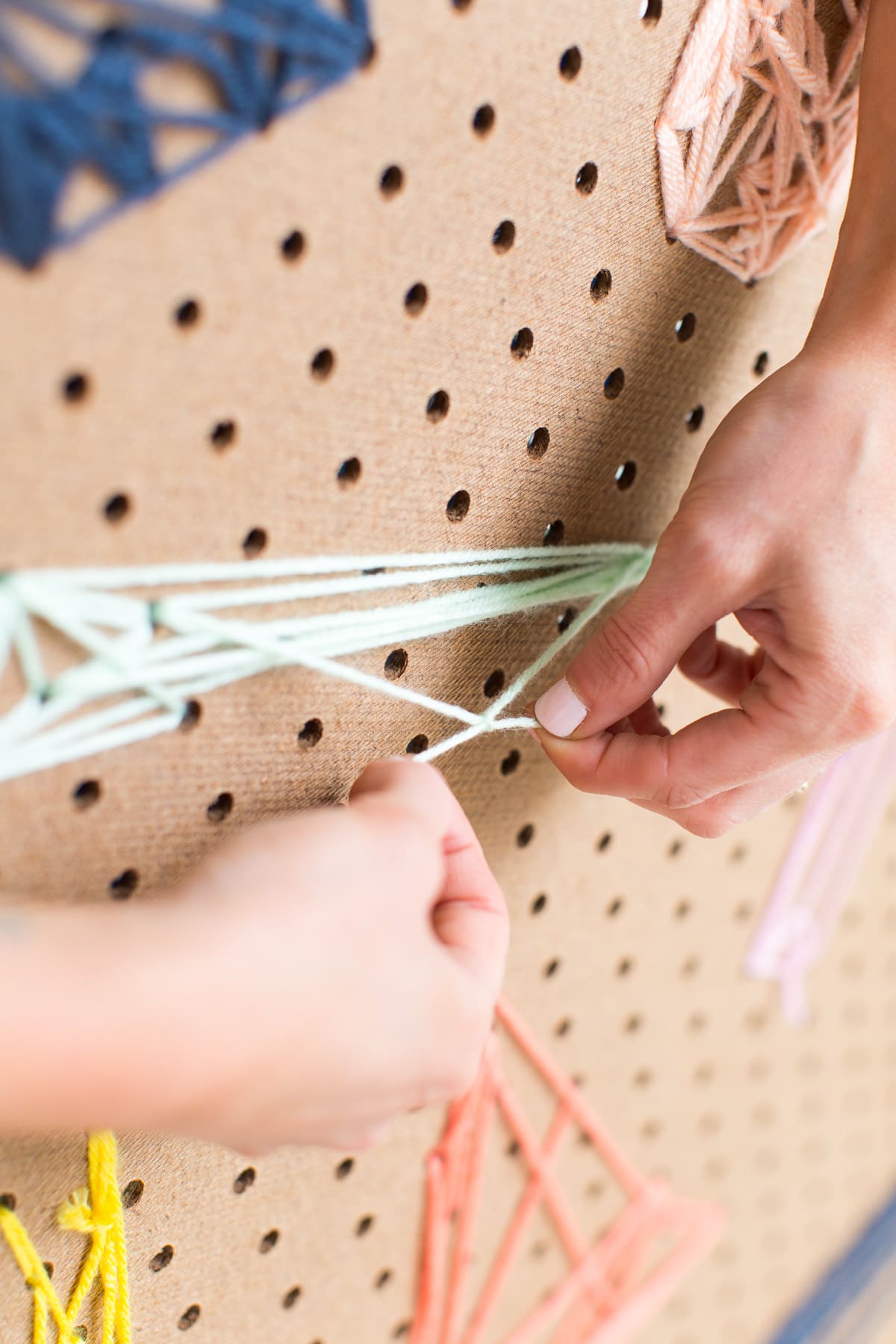 DIY pegboard wall art by top houston lifestyle blogger Ashley Rose of Sugar and Cloth