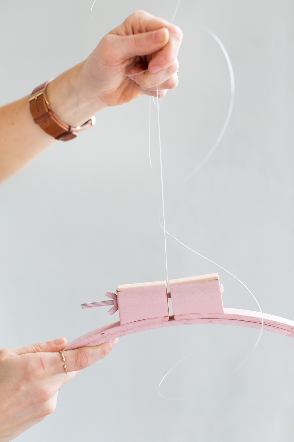 DIY Floral Embroidery Ring Backdrop by Ashley Rose of Sugar & Cloth, a lifestyle blog in Houston, TX