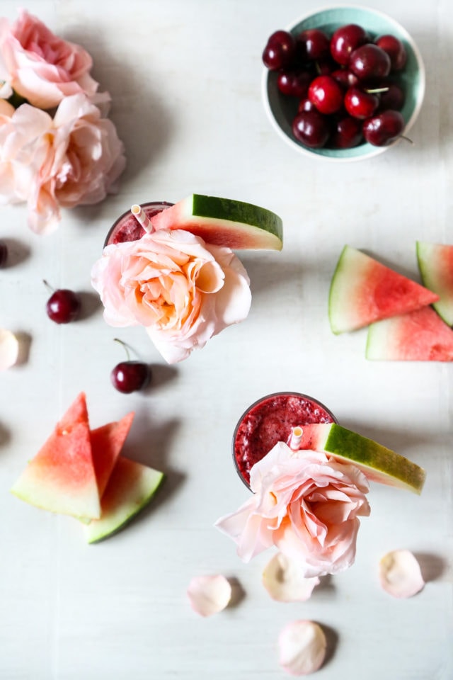 watermelon cherry Frosé by Ashley Rose of Sugar & Cloth, a top lifestyle blog in Houston, Texas