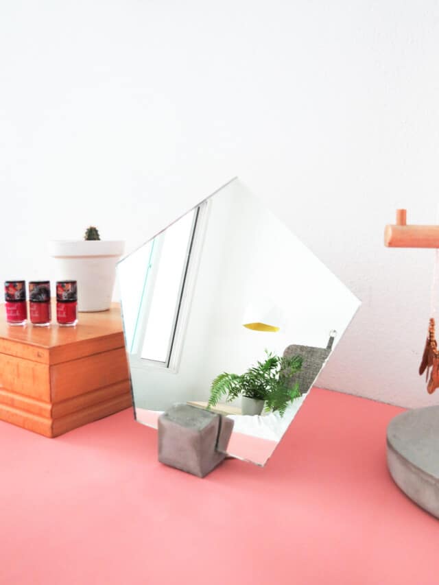 Concrete DIY Vanity Mirror