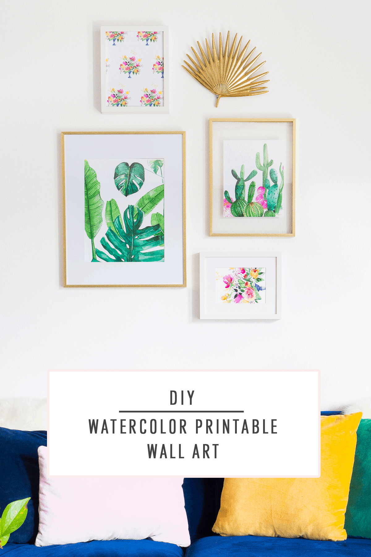 DIY Watercolor Printable Wall Art - Sugar & Cloth Decor